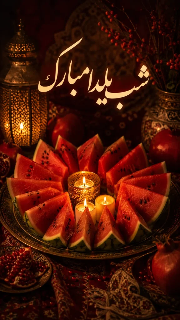 پوستر شب یلدا با حس خانوادگی
