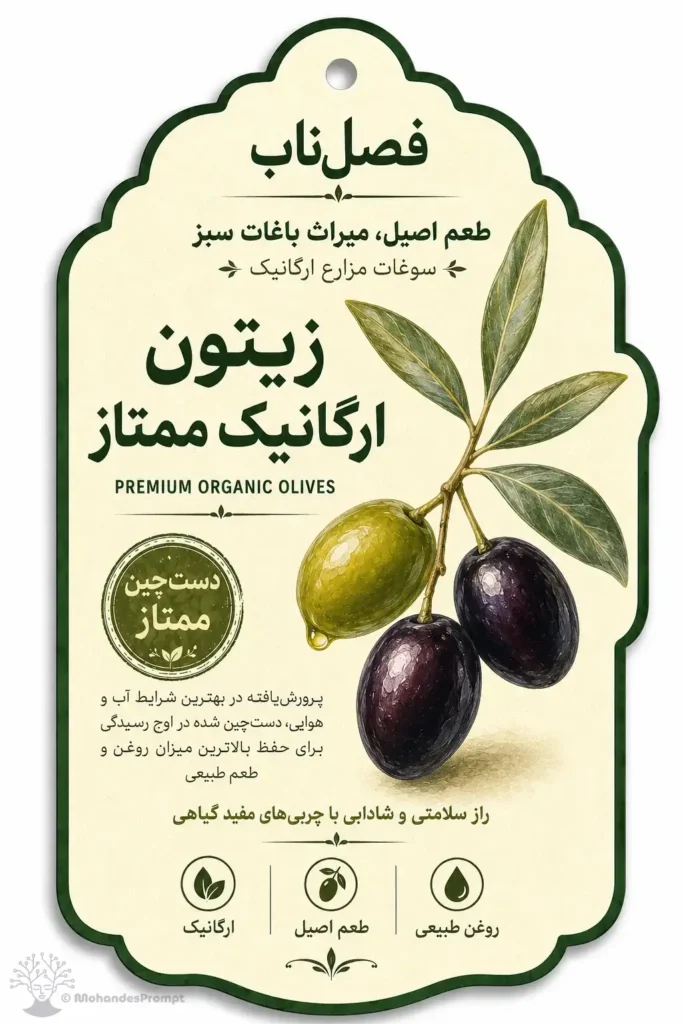 لیبل دای‌کات زیتون لوکس