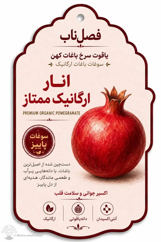 طراحی مینیمال لیبل محصولات غذایی